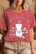 Happy Valentine's Day Cat Mineral Graphic Tshirts