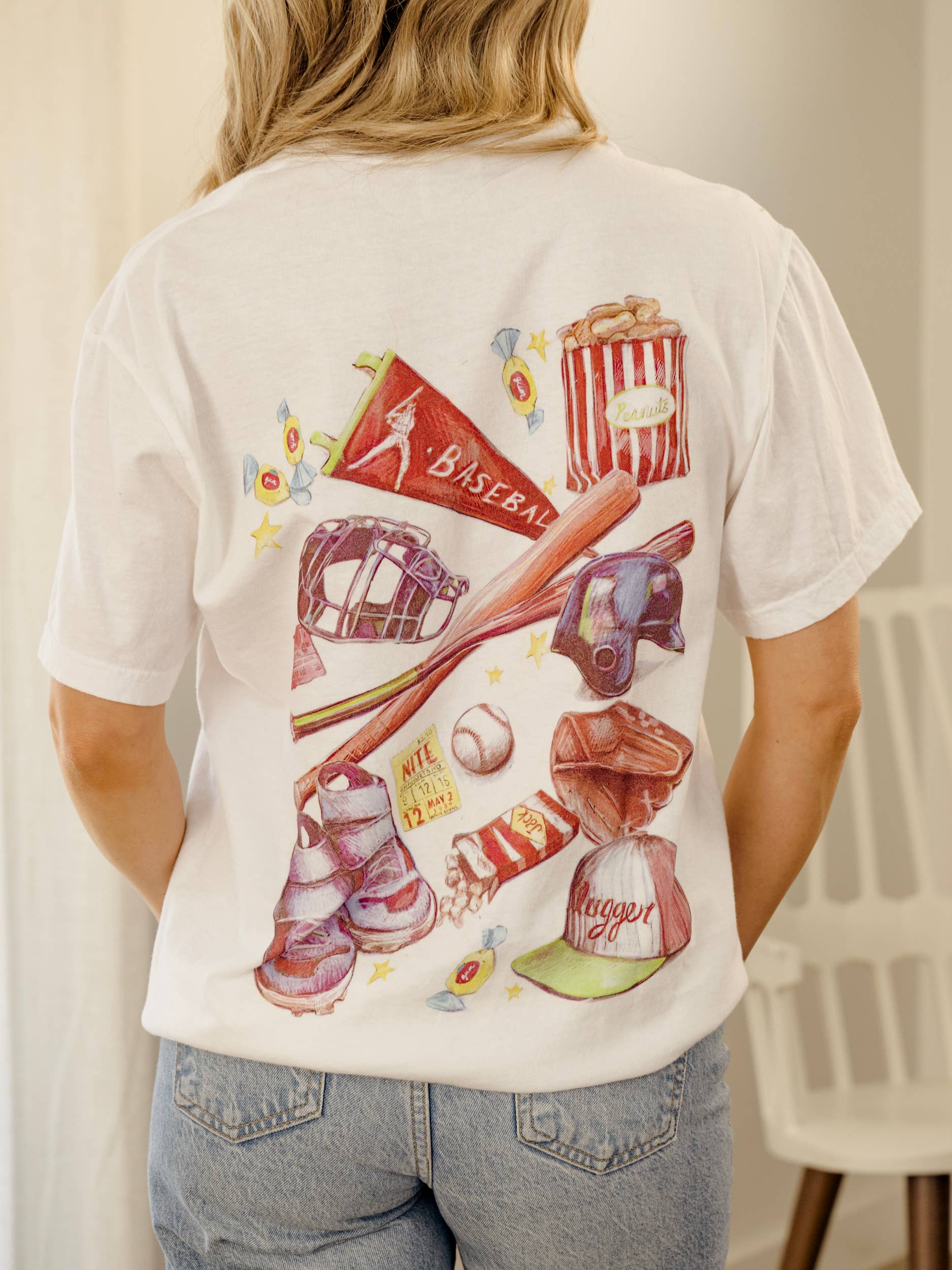 Play Ball Baseball Memorabilia White Comfort Colors Tee