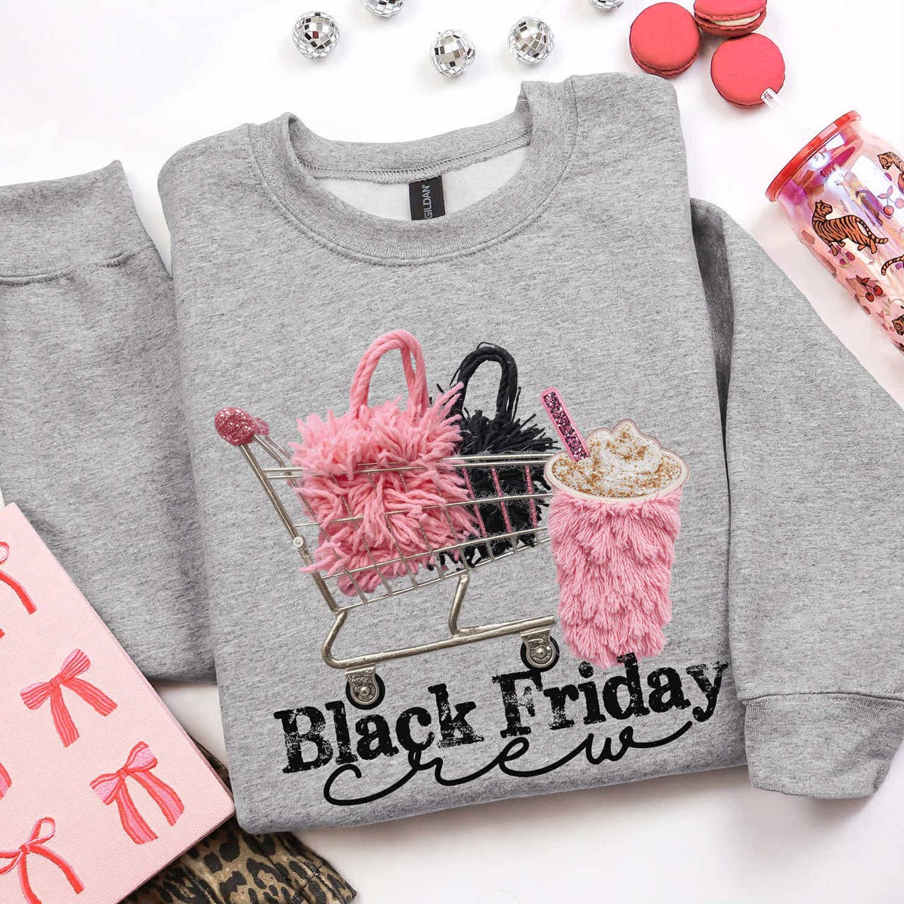 Faux Yarn Black Friday Crew Sweatshirt