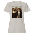 American Gothic Cat Women's T-Shirt Ice Grey