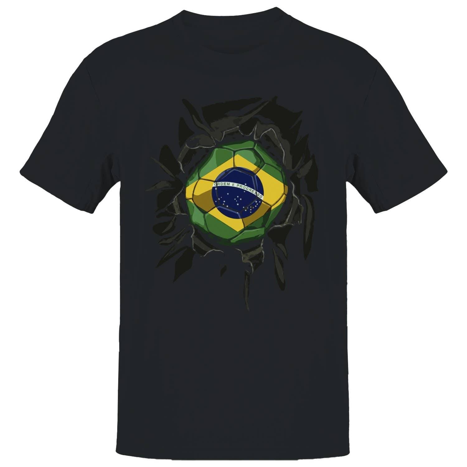 Brazil Soccer Ordem E Progresso Men's T-Shirt