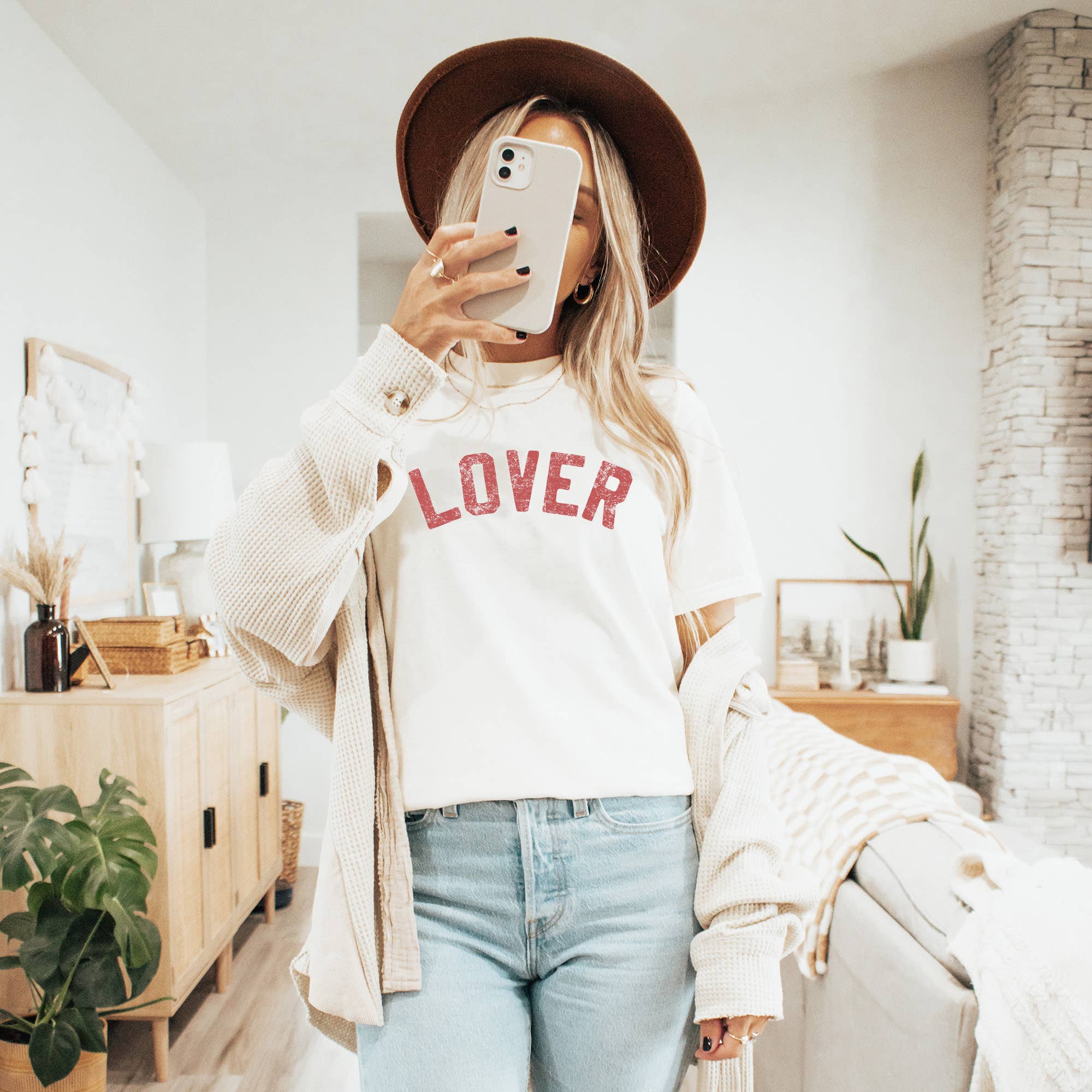 Lover Graphic Tee (Ivory) Valentine Tee, Valentine's Shirt