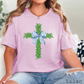 Easter Graphic Tee | Coquette Boxwood Cross | Bella Canvas