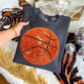 Faux Yarn and Sequin Basketball Sweatshirt