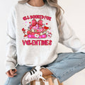 Glittery, All Booked For Valentine's Day, Books Sweatshirt