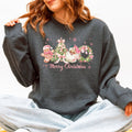 Merry Christmas, Pink Santa, Gingerbread Man, Sweatshirt