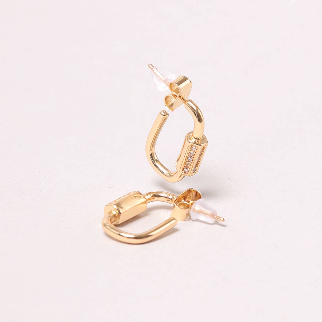 14K Gold-Dipped Skrew Hoop Earring