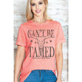 Be Tamed Wild West - Women's Graphic T-Shirt Mineral Wash