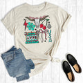 Western 4th of July Cow Skull Collage Graphic Tee