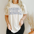 Merica College Block Tee | Patriotic T Shirt