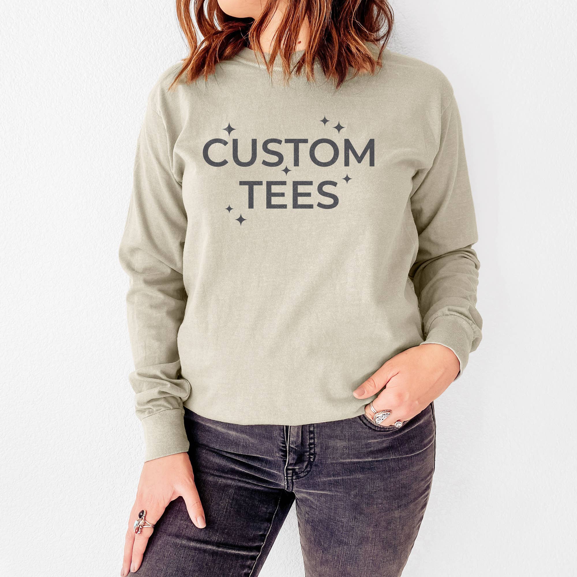Custom Comfort Colors Long Sleeve Tee, Name Location or Logo