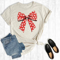 Valentines Heart Coquette Bow Graphic Tee
