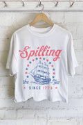 Spilling the Tea Ship Graphic Tshirts