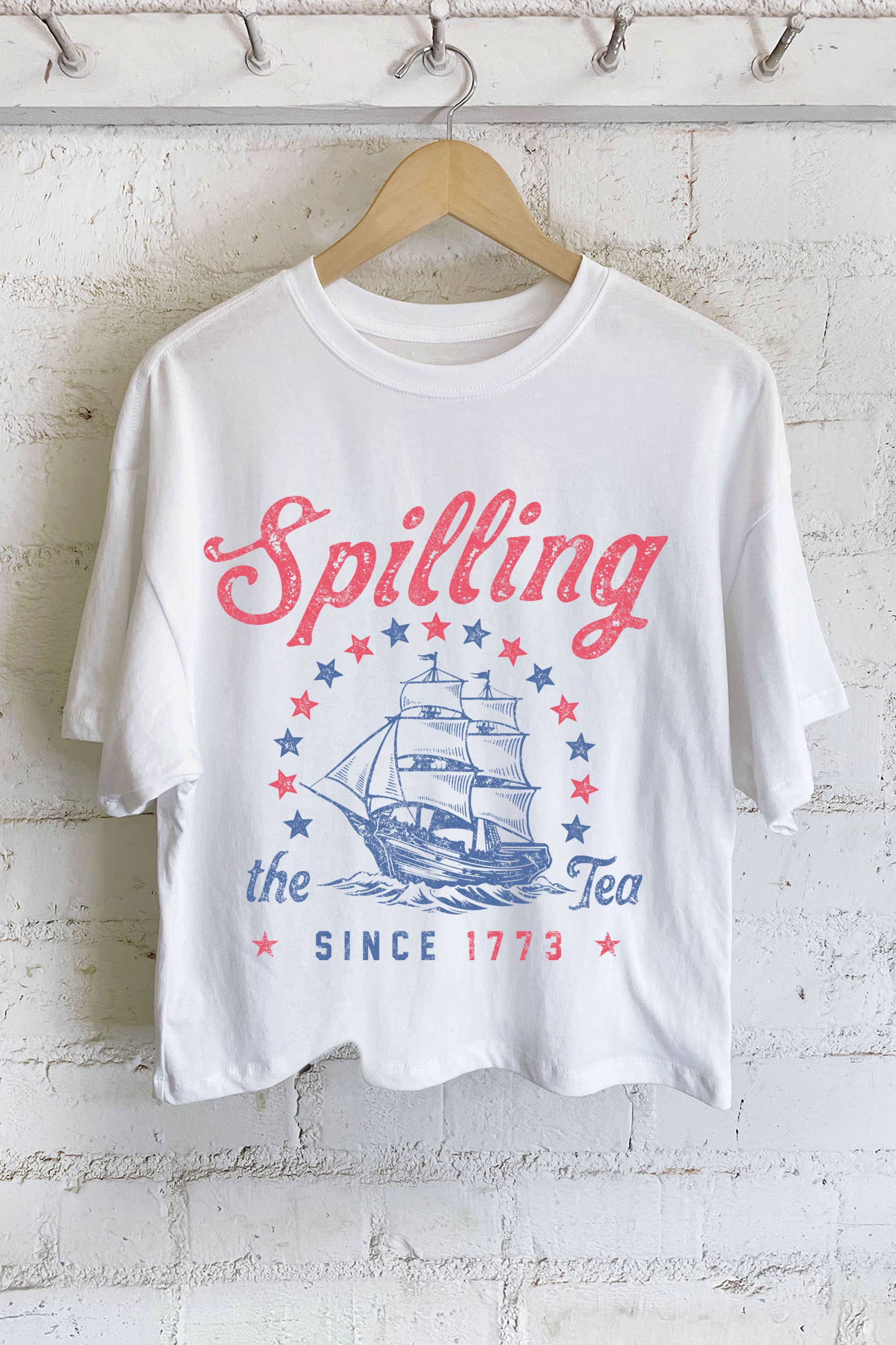 Spilling the Tea Ship Graphic Tshirts