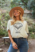 She's A Good Girl Mineral Washed Graphic Top