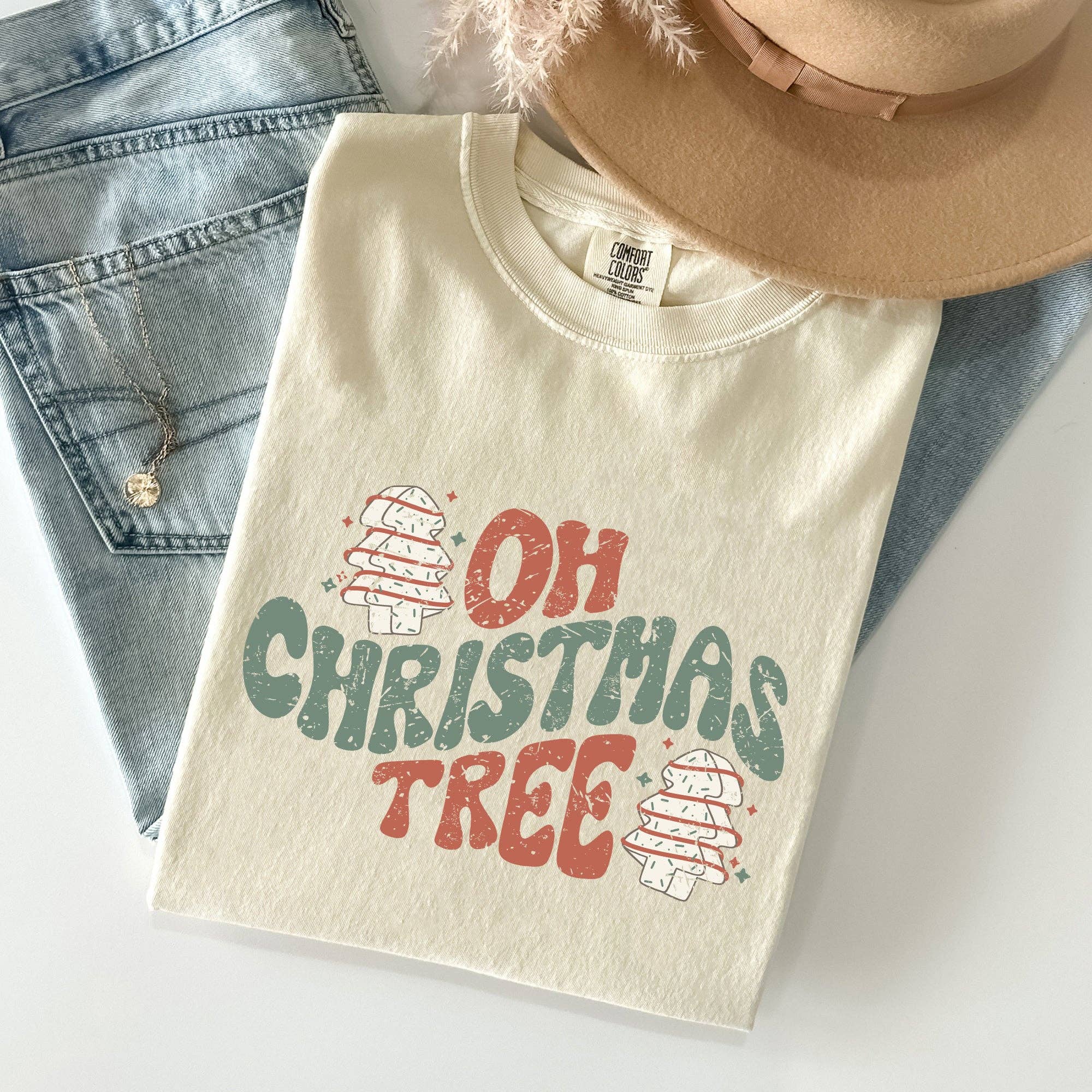 Oh Christmas Tree, Cakes, Snacks, Funny, Winter Tshirt