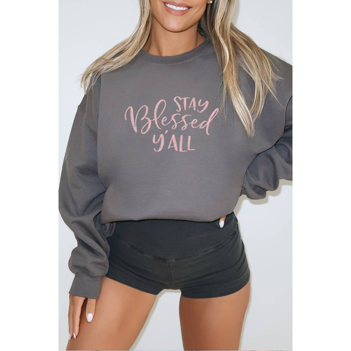 Stay Blessed Vintage Graphic Oversizes Sweatshirts