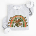Leopard Rainbow, Shamrock Clover St Patrick's Day Sweatshirt