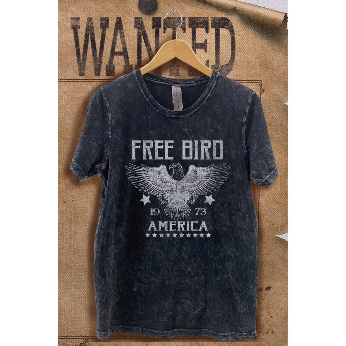 Free Bird Wash Vintage Graphic  Tee