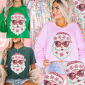 Pretty Pink Faux Sequin Santa
