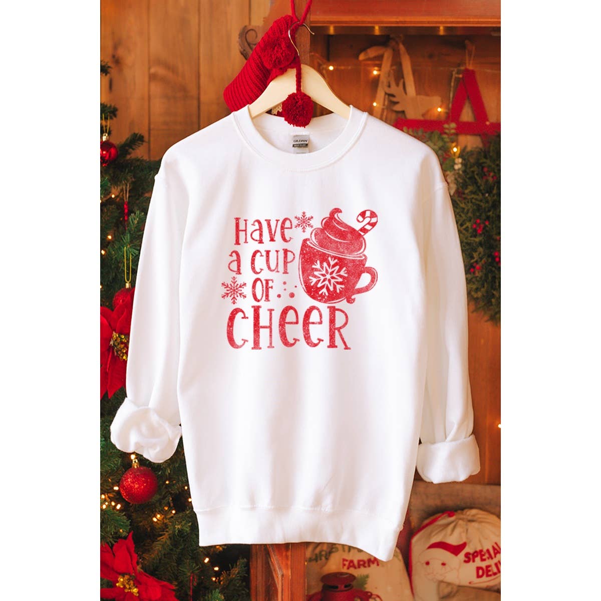 Have A Cup of Cheer  Vintage Graphic  Sweatshirts