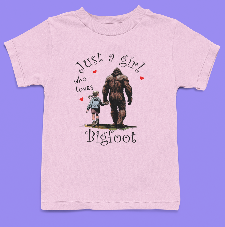 Just A Girl Who Loves Bigfoot - Youth/Toddler Shirt (Pink)