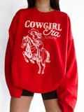 Cowgirl Era Western Graphic Sweatshirt - Red