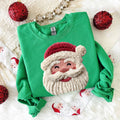 Faux Yarn Jolly Santa Sweatshirt