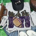Let's Do This Boys Purple/Gold Sequin Patch Sport Grey Crewneck Sweatshirt
