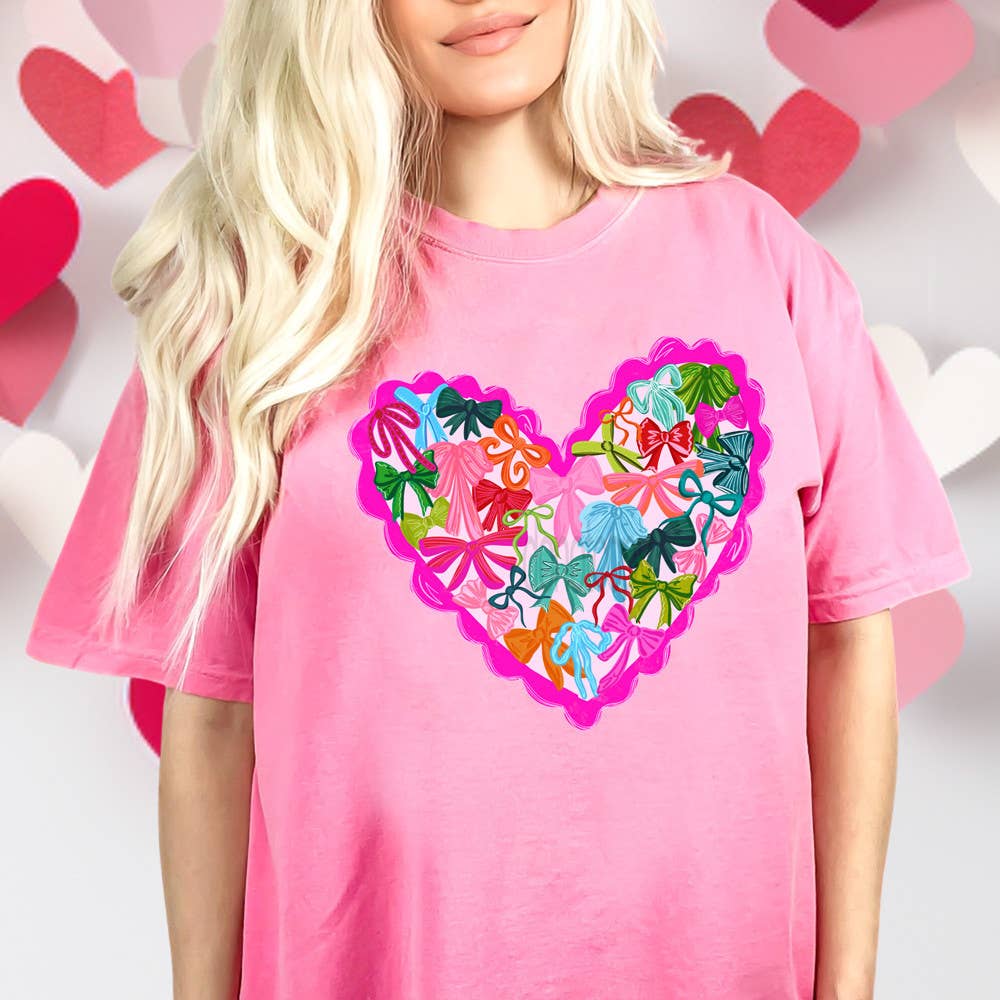 Scalloped Bow Heart Tee