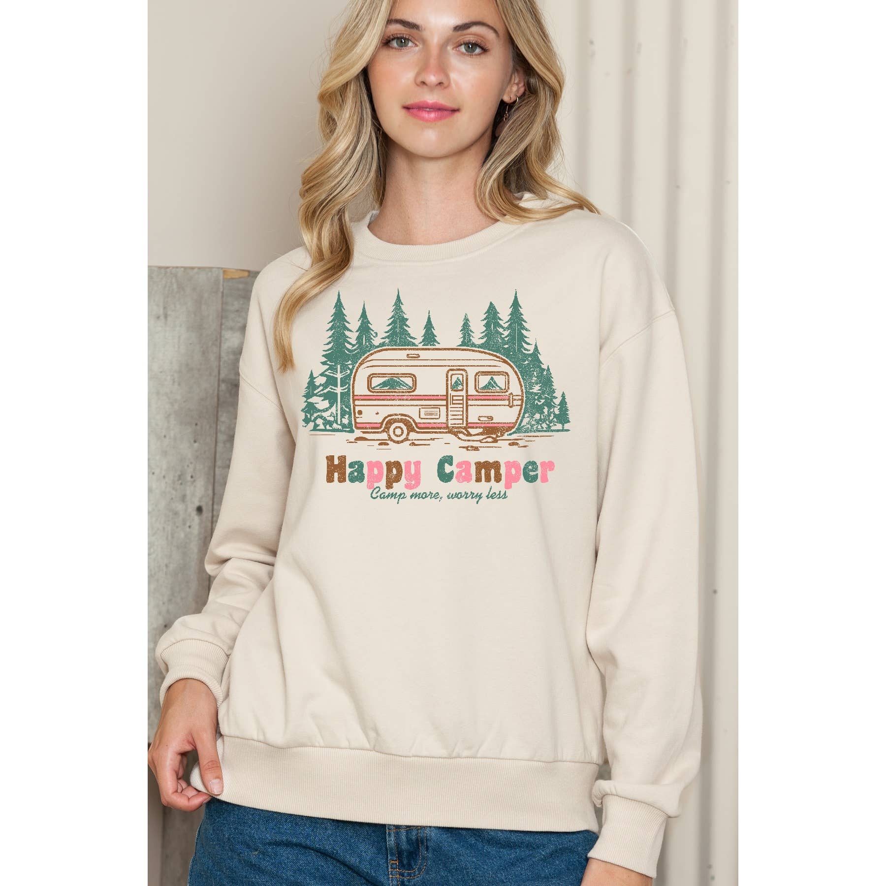 Happy Camper - Crewneck Sweatshirt
