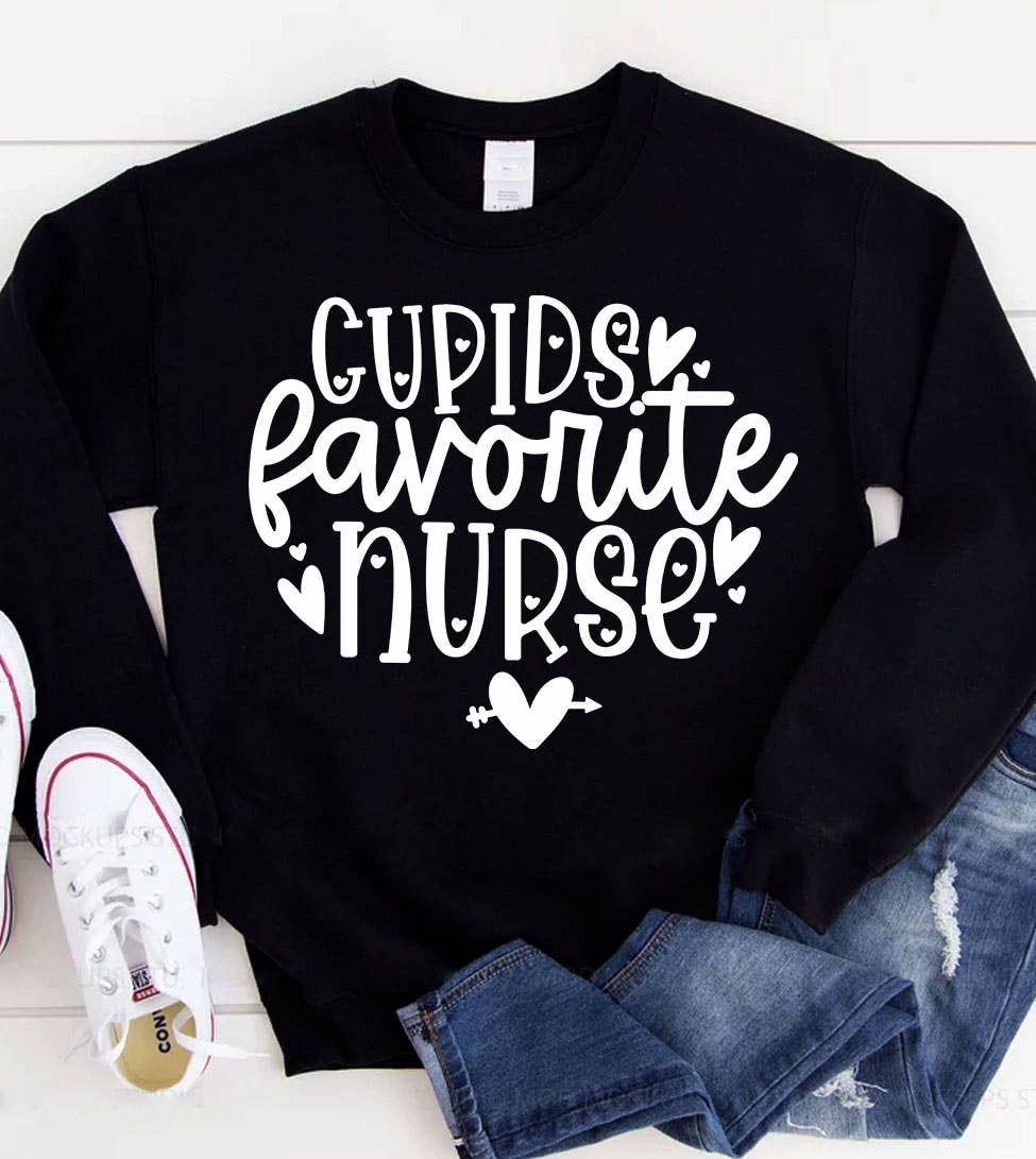 Cupid's Favorite Nurse - Valentine's Day Sweet Sweatshirt