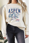 Colorado Aspen Ski Graphic Terry Sweatshirts