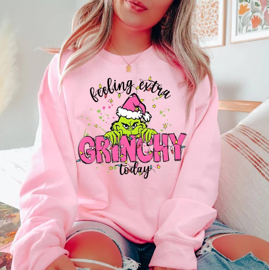 Feeling Extra Grinchy Today Christmas Sweatshirt - Hoodie