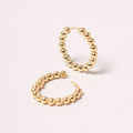 14K Gold-Dipped Ball Hoop Earring