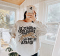 Strong and Courageous Tiger  Crew Neck Sweatshirt