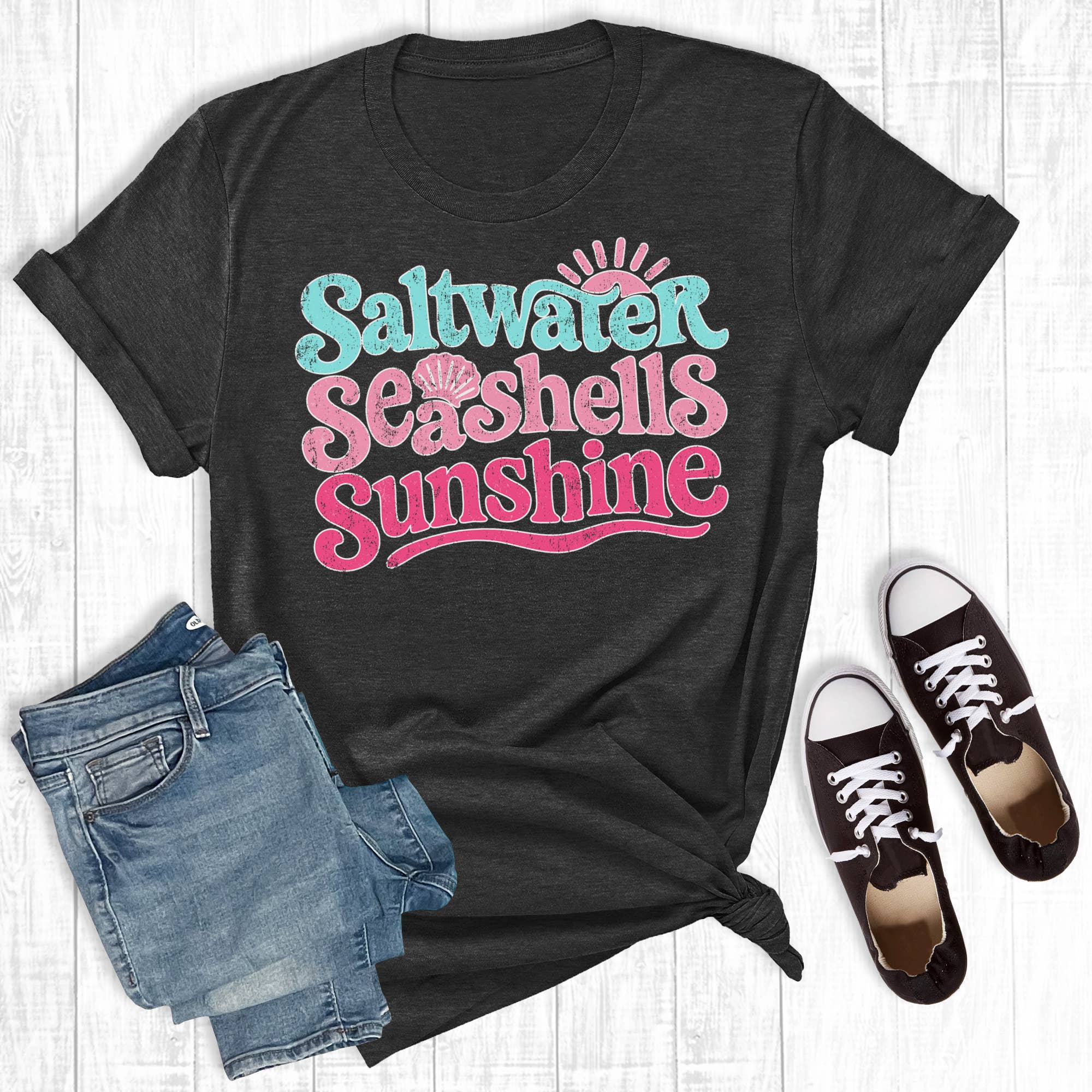Summer Beach Saltwater Sunshine Graphic Tee