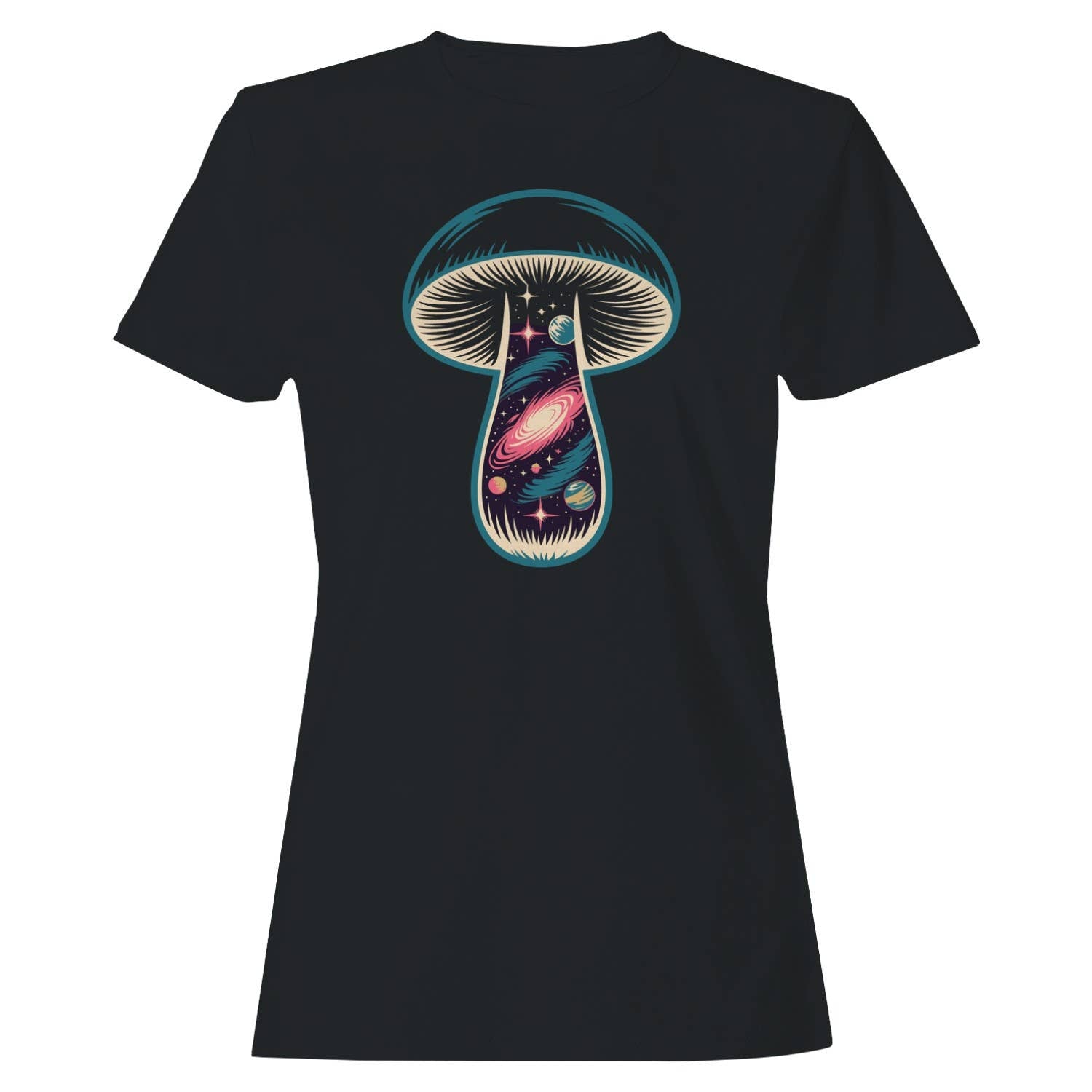 Cosmic Mushroom Galaxy Art Women's T-Shirt