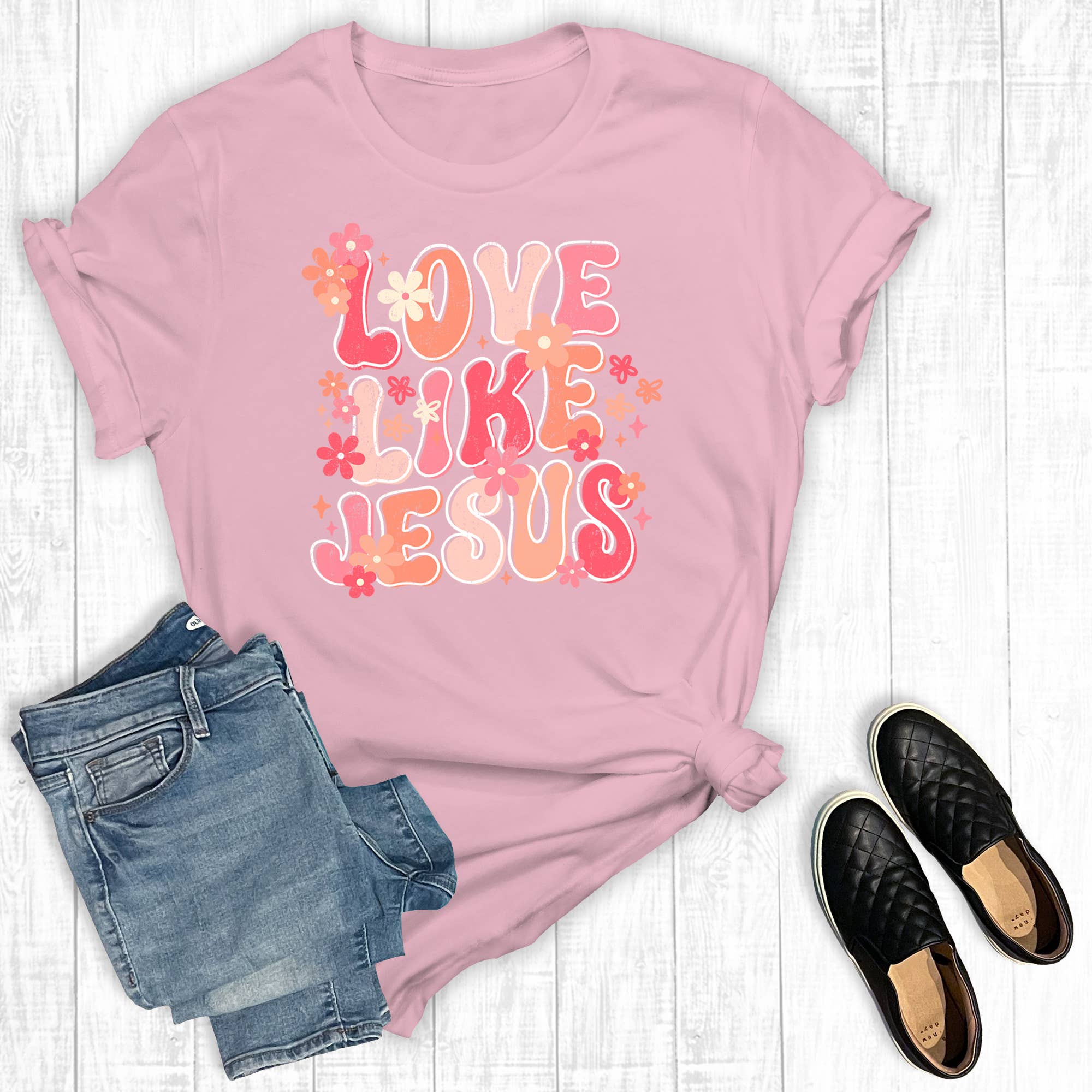 Retro Love Like Jesus Graphic Tee