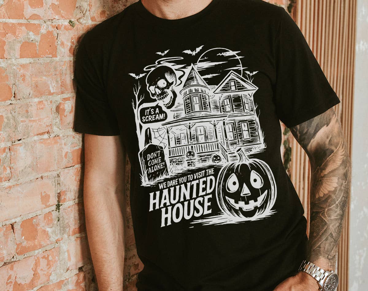 Haunted House We Dare You - Halloween Horror T-Shirt