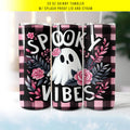 Spooky Vibes Halloween Ghost Skinny 20oz Tumbler