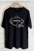 Touchdown Football Helmet Oversize Graphic Tshirts