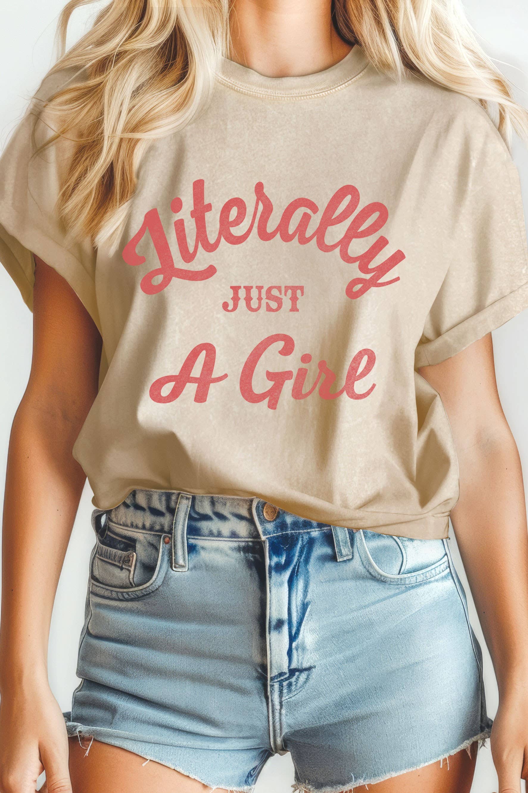 Literally Just A Girl Mineral Graphic Tshirts