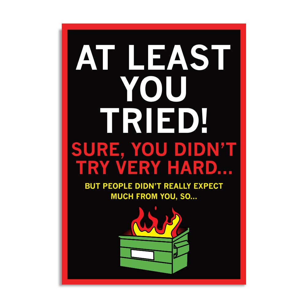 At Least You Tried Postcard