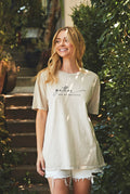 Gather and Be Grateful Oversized Mineral Washed Graphic Top