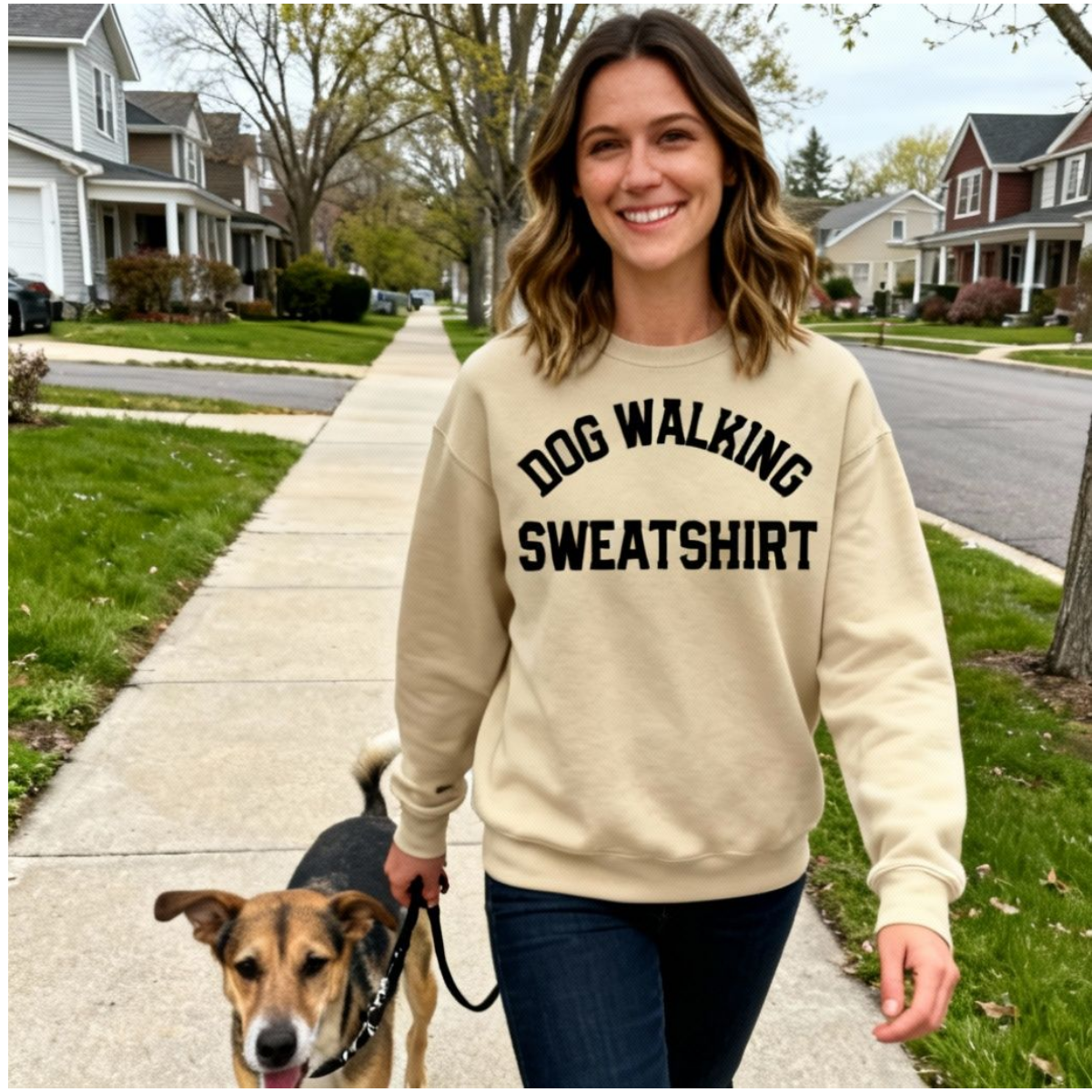 Dog Walking Sweatshirt Sweatshirts and Hoodies