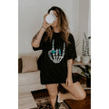 Skull Hand  Vintage Graphic Oversized Tee