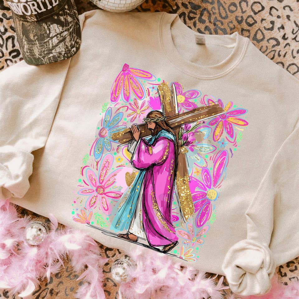 Floral Jesus Sweatshirt