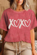 Xoxo Love Valentines Day Mineral Graphic Tshirts