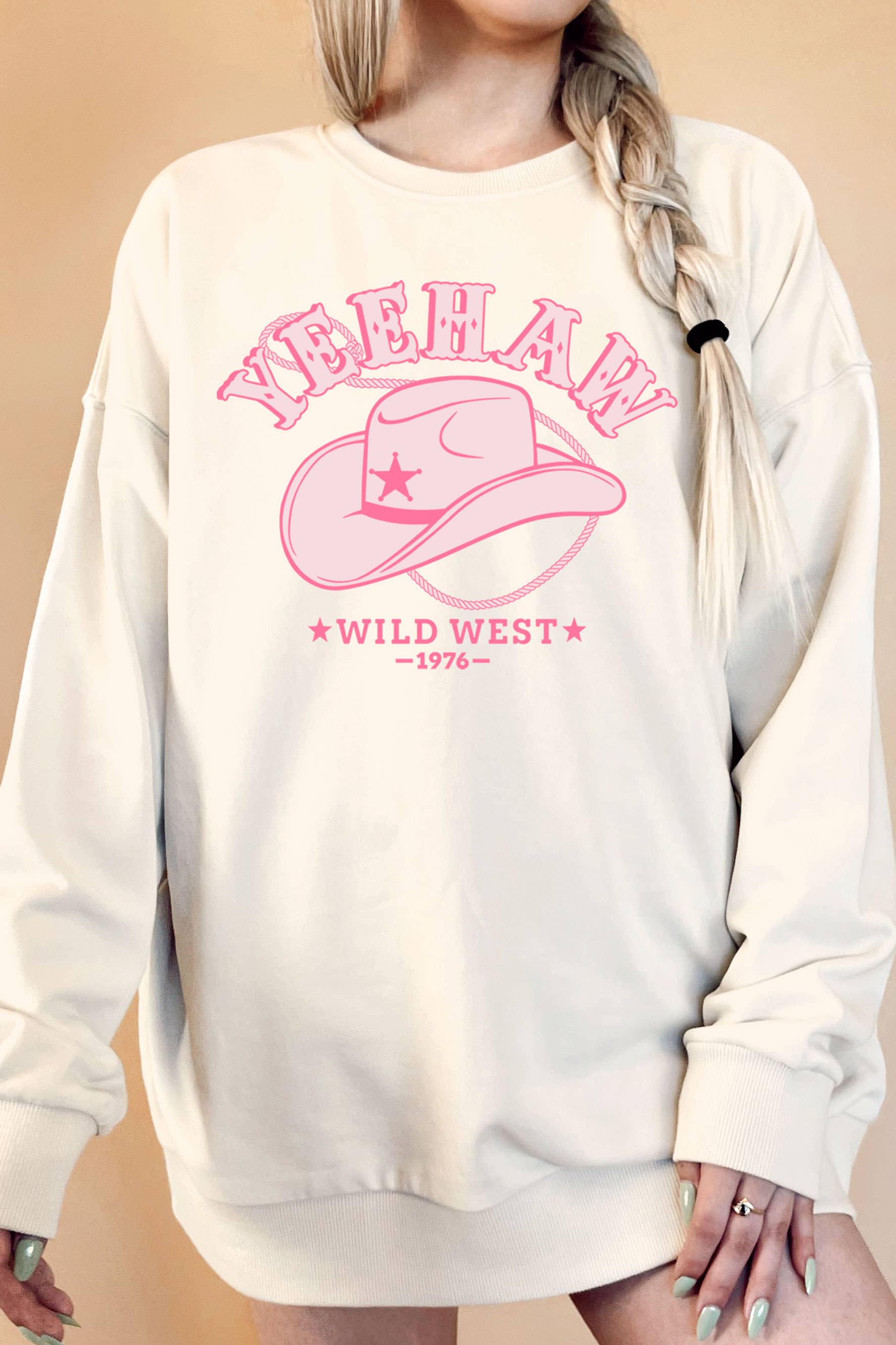 Yee Haw Hat Wild West Oversize Graphix Terry Sweatshirts